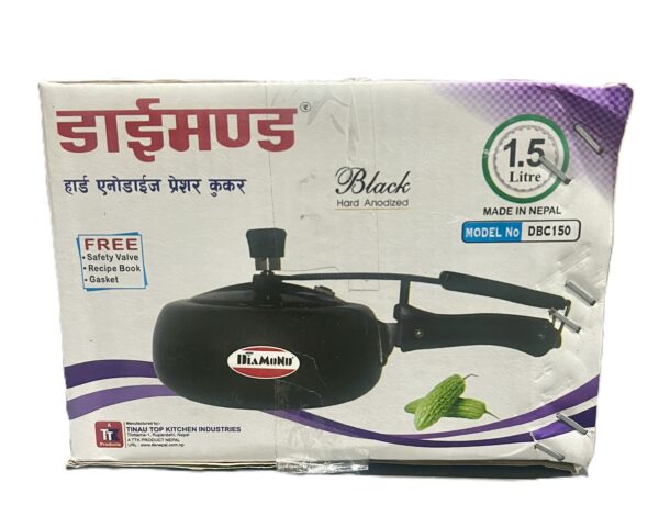 Diamond Pressure Cooker Black 1.5 L