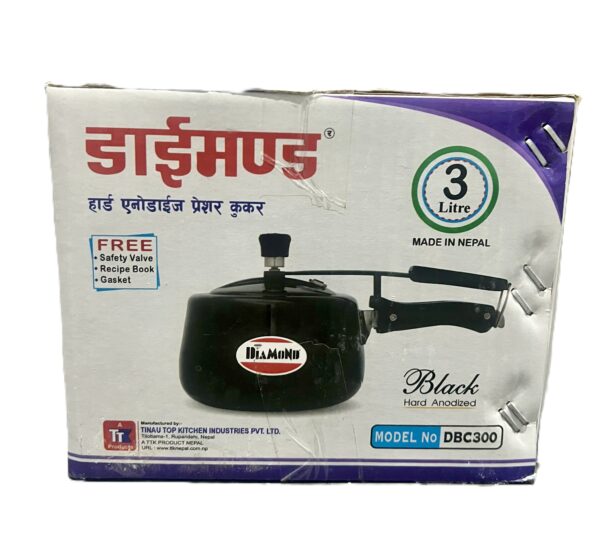 Diamond Pressure Cooker Black 3 L